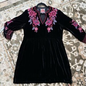 ✨SOLD✨Johnny Was Marcella dress velvet medium M-large VGUC!